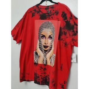 Men's Philcos MYA T-shirt Size Large Tie Dye Red And Black 2022 Forever 21 Mens